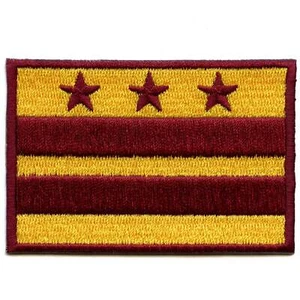 Washington D.C. Football Sleeve Patch Team Colors Flag Embroidered Iron On Patch - Picture 1 of 2