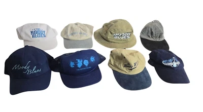 Lote 8 gorras ajustables de béisbol The Moody Blues Tour camionero vintage Foto 1 de 4