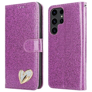 For Samsung Galaxy S23 Ultra S23 S23+ Phone Case Shiny Leather Flip Wallet Cover - Picture 1 of 26