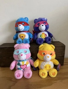 Care Bear Superhero Friends 2017 Funshine,Harmony,Champ,Hopeful Heart 8" - Picture 1 of 41