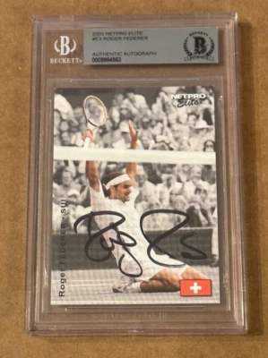 ROGER FEDERER SIGNED 2003 NETPRO RC BECKETT BAS TENNIS  #2 - Image 1 of 2