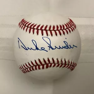 Duke Snider Single Signed Baseball Autograph Brooklyn Dodgers HOF Bart Giamatti - Picture 1 of 2