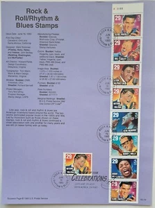 Hoja de primer día Estados Unidos: 18.06.1993 Rock & Roll / Ryhythm & Blues Stamp 93-19 - Imagen 1 de 1