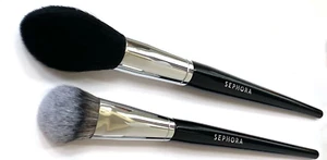 SEPHORA LARGE POWDER BRUSH 59 & Slantd Angled FOUNDATION BRUSH 47 - Picture 1 of 3