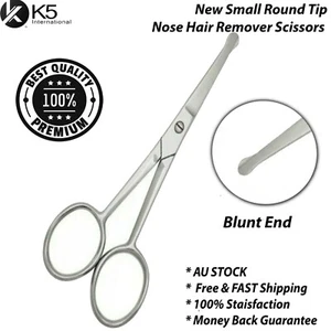 New Small Curved Edge Nose Hair Remover Manicure Pedicure Scissors Trimmer Tools - Picture 1 of 3