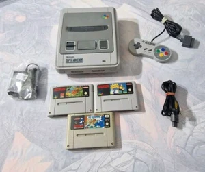 Super Nintendo Snes mit Controller und 3 Spielen Konsole Guter Zustand !! - Bild 1 von 9