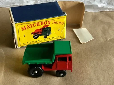 HTF 2 Matchbox Regular No.2c MUIR HILL DUMPER  BPW Near Mint D Box - Image 1 of 4