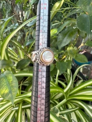 Michael Dawkins Sterling/14K Plated Coin Pearl Ring, Size 5 - Image 1 of 4