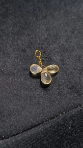 Natural Citrine Gemstone Drop Bedas Cut Faceted 3 Pies 7x11-7x10 mm 8.75 Carat - Picture 1 of 9