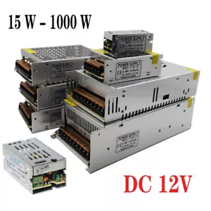 DC 12V Power Supply Transformer 15W-1000W Switching Lighting Adapter LED Driver - Picture 1 of 23