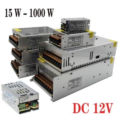 DC 12V Power Supply Transformer 15W-1000W Switching Lighting Adapter LED Driver - Image 1 of 4