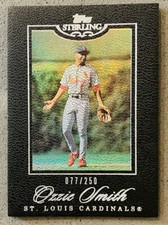 2006 Topps Sterling Baseball #193 Ozzie Smith /250 Black Suede Card Cardinals
