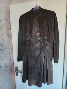 Monsoon Leather Suit Size 18 - Picture 1 of 9