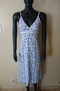 MON PETIT OISEAU MULTI-COLOR BLUE/WHITE COTTON DRESS SIZE M NWT - Picture 1 of 3
