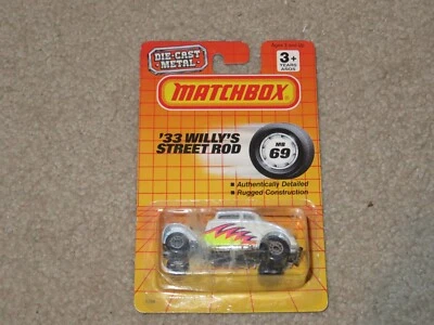 Matchbox MB69 1933 33 Willy's Street Rod White MOC 1992 - Image 1 of 2