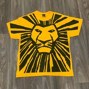 Disney The Lion King T-Shirt Mens Sz XL Yellow The Broadway Musical Tee
