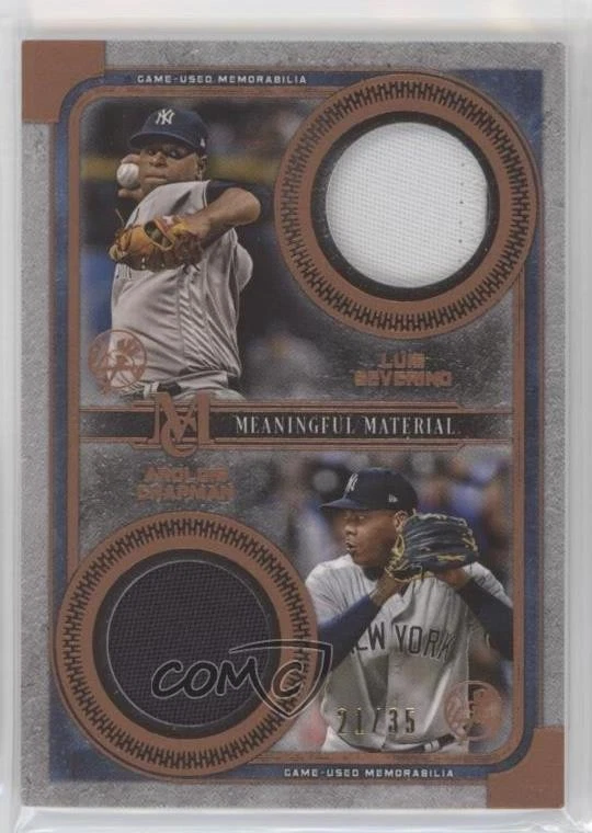 2019 Topps Museum Collection Copper /35 Aroldis Chapman Luis Severino Dual Patch - Image 1 of 2