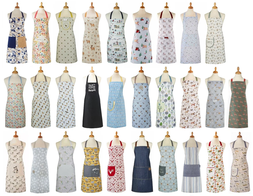 Cooksmart Cotton Twill Apron with Pocket Chef Baking Kitchen