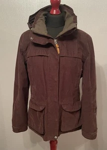 Ladies Aigle Corduroy Coat With Hood Size UK 12 - Picture 1 of 7
