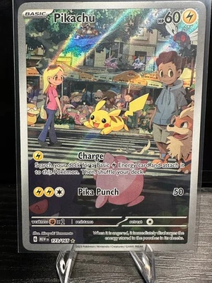 Pikachu 173/165 Scarlet & Violet 151 Illustration Rare Pokémon TCG Card NM - Image 1 of 2