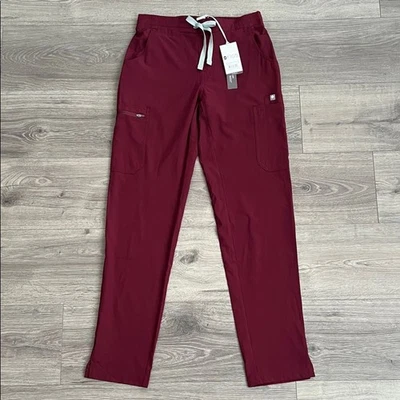 FIGS Eco Fionlite Yola Skinny Scrub Pants XXS Burgundy Red Straight Leg Mid-Rise - Image 1 of 4