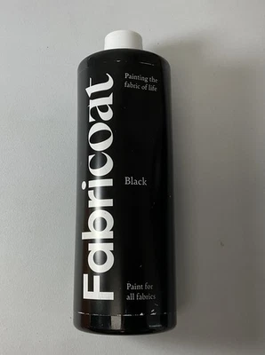 LARGE (500ml - 17 Oz) Fabricoat Fabric Paint - Black - For All Fabrics - NEW - Image 1 of 3
