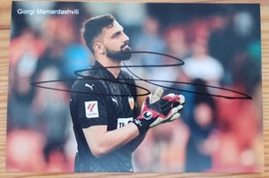 Giorgi Mamardashvili signed photo autograph football soccer Valencia Liverpool - Zdjęcie 1 z 1
