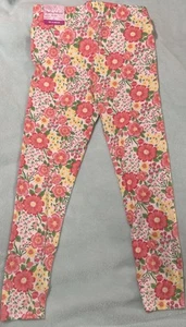 New With Tag Tommy Bahama Girls Pink Yellow White Floral Leggings Size 7/8 - Picture 1 of 13
