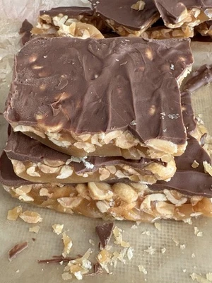 Homemade Milk Chocolate Covered Peanut Brittle - 500g - Image 1 of 4