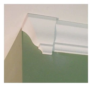 Crown Molding Eckblöcke 2 DEKO ENDKAPPEN Set "links und rechts" - Bild 1 von 2