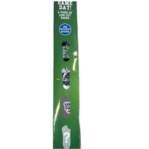 4 Pack Game Day Football SOCKS Low Cut Fits Sizes 6.5 - 12 Football Field Helmet - Picture 1 of 12
