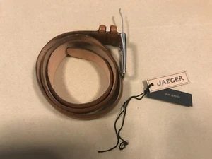 JAEGER Luxus Ledergürtel Braun Größe S 32" Made In Italy (240123) - Bild 1 von 5