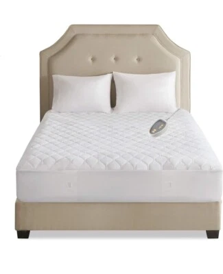 Beautyrest Mattress Pad 80" Twin XL Heated Microfiber Polyester w/ 3M Scotchgard - Image 1 of 4