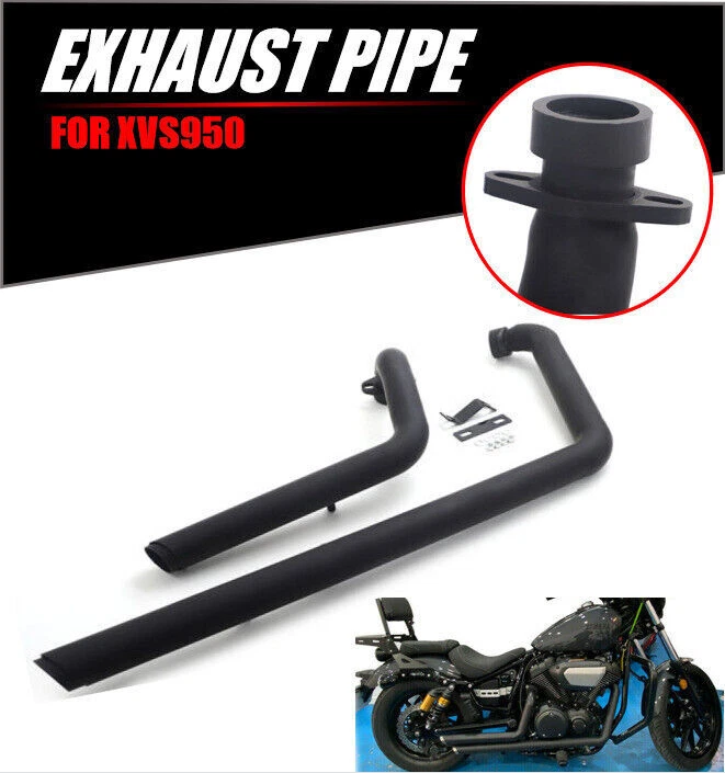 Full Shots Staggered Dual Exhaust Pipe for YAMAHA Bolt XVS950 C R Spec 2010-2018 — 第 1/4 张图片