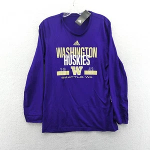 Washington Huskies Shirt Womens Large Purple Long Sleeve Adidas NCAA College New - Picture 1 of 7