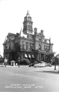 RPPC Court House, Napoleon, Ohio, Henry County Vintage Photo Postcard c1940s - Imagen 1 de 2