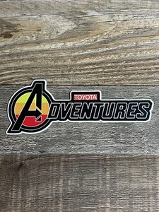 2x7 TOYOTA Adventures Marvel Avengers decal sticker Tacoma 4Runner FJ Rav4 - Picture 1 of 1