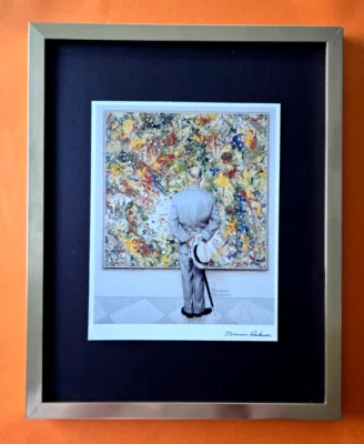 NORMAN ROCKWELL + Estampado Firmado Años 70 Montado y Enmarcado + Hermoso $ Foto 1 de 3