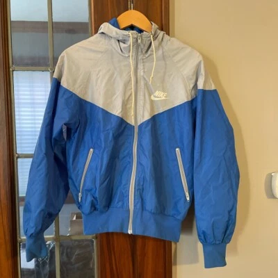 Vintage 80s Orange Tab Nike Hooded Wind Breaker SZ Small - Image 1 of 4