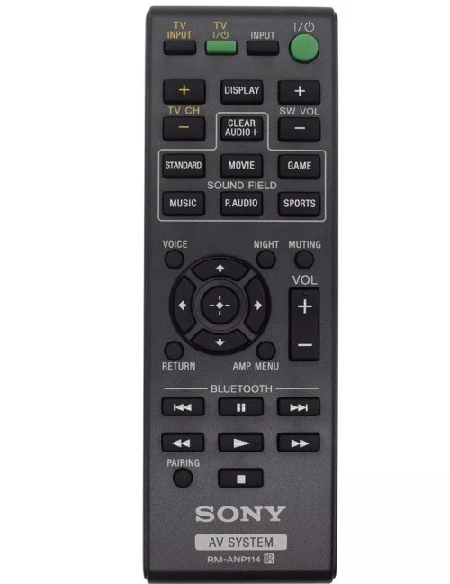 Genuine Sony RM-ANP114 Soundbar Remote Control HT-CT770 HT-CT370 SA-CT770 CT370 - Image 1 of 1
