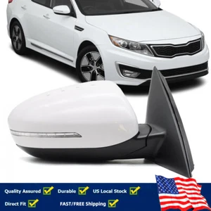 For Kia Optima 2011-2013 White Right Side Mirror W/Turn Signal 5Pin Manual Fold - Picture 1 of 10