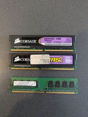 Job Lot 5 GB DDR2 PC2 6400 800mhz Corsair & Hynix 240 pin Desktop Ram - Image 1 of 2