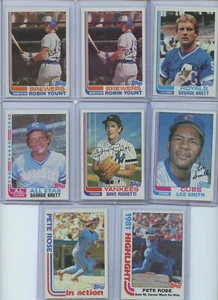 1982 Topps 8 Card Group Lot With HOFs & Stars Yount, Brett, Righetti, Smith - Picture 1 of 2
