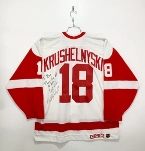 Mike Krushelnyski Detroit Red Wings Autographed Pro Model Jersey BAS 25348 - Picture 1 of 5