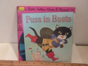 "PUSS IN BOOTS BOOK AND RECORD. 1959 - 52 - 33 1/3. CHARLES PERRAULT'S. NO.208 - Imagen 1 de 3