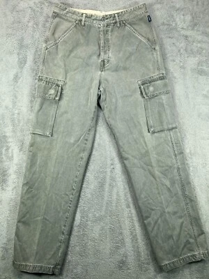 Pantalones cargo GUESS vintage años 90 para hombre 34W 33L pantalones cargo patinador verde 34x33 EE. UU. Foto 1 de 4