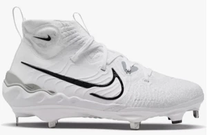 Nike Cleats Men's 8 White Gray DJ6517-100 Alpha Huarache NXT Metal Baseball Shoe - Picture 1 of 11