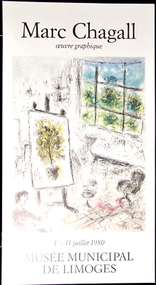 Marc Chagall - Farblithographie - Ausstellung Musee De Limoges 1980 - Bild 1 von 3