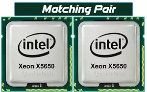 2x Intel Xeon X5650 - 2.66GHz Six Core / Twelve Threads Processor 6C 12T SLBV3 - Picture 1 of 2