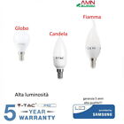 10 Lampadine Led Attacco E14 4W  7 Watt Soffio Vento Candela Oliva V-Tac Samsung